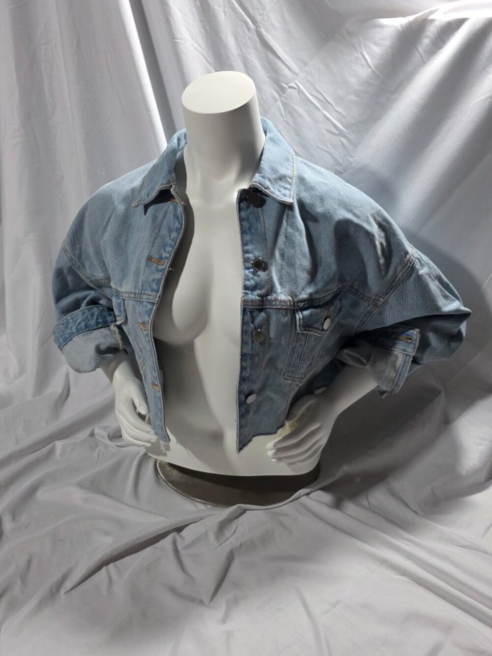 EUC Zara Authentic Damaged Denim Jacket Size L